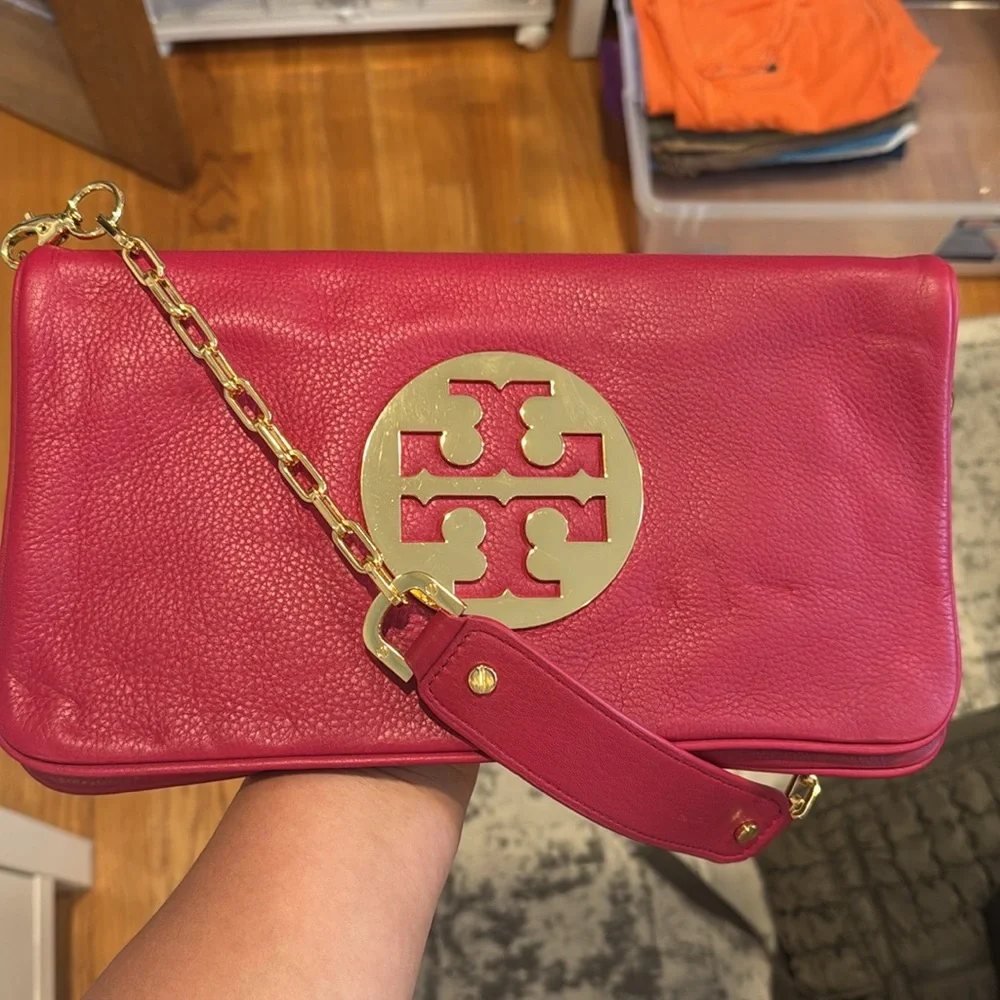 Tory Burch Pink and Gold Shoulder Bag - Picture 2 of 3